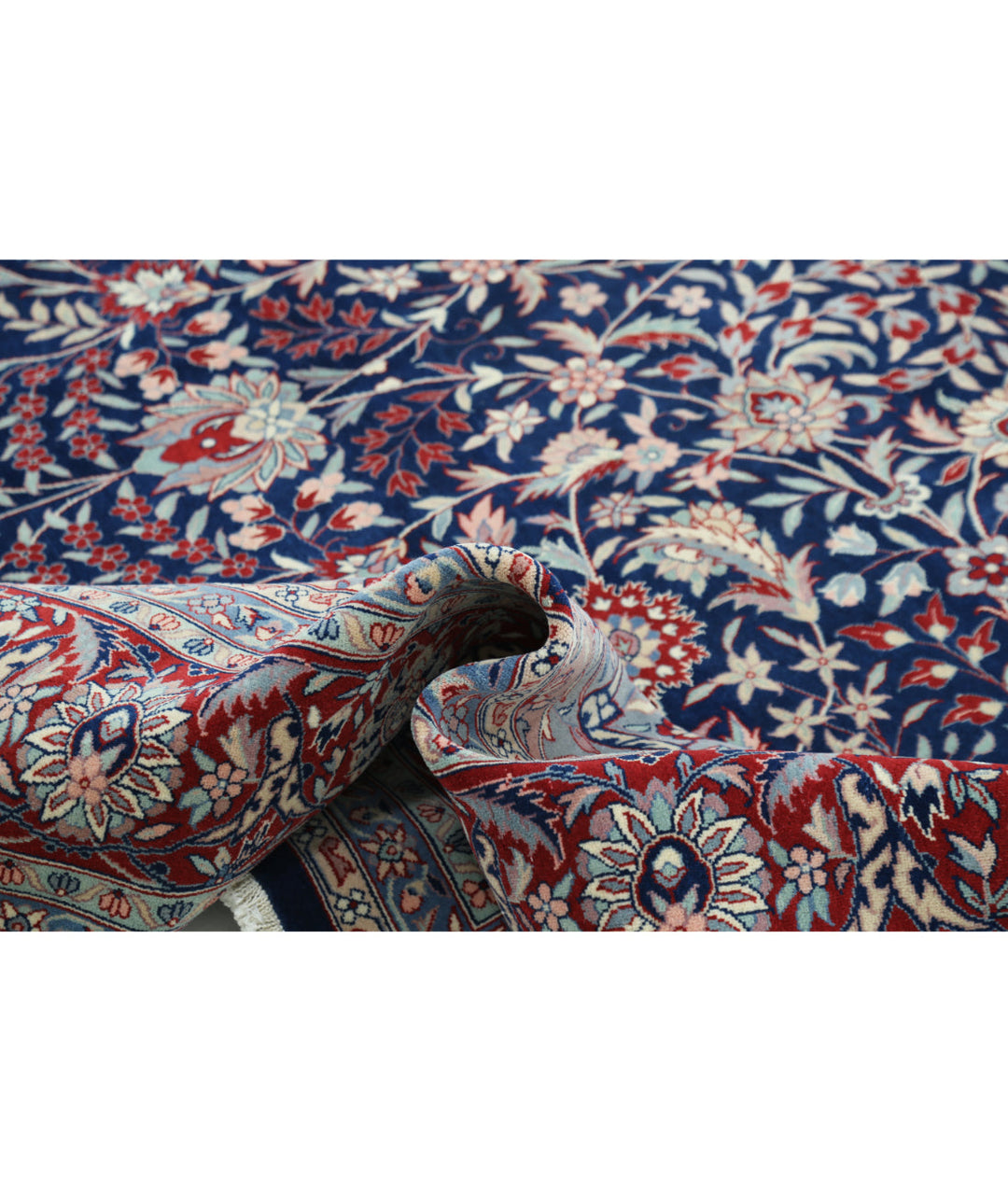 Blue Pakistani Oriental Rug 9' 9" x 13' 10" Hand-Knotted | No. AT91629