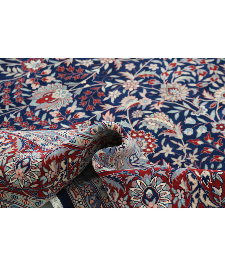 Blue Pakistani Oriental Rug 9' 9" x 13' 10" Hand-Knotted | No. AT91629