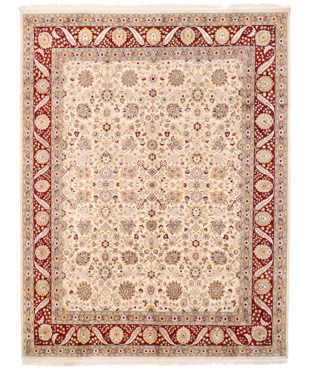 Hand Knotted Heritage Wool & Silk Rug 8'  2" x 10'  7" - No. AT82030