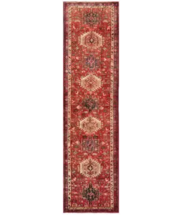 Hand Knotted Heriz Wool Rug 3'  4" x 11'  11" - No. AT26652