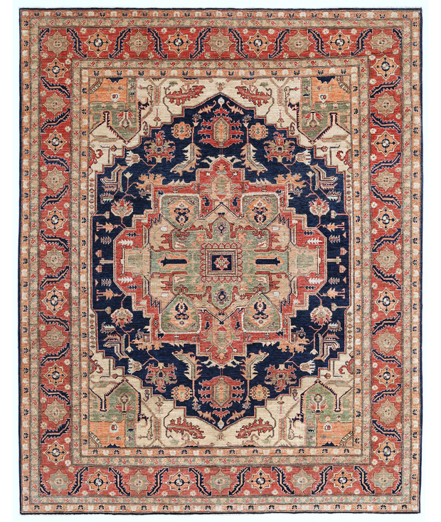 Hand Knotted Heriz Wool Rug 7'  11" x 9'  10" - No. AT54979