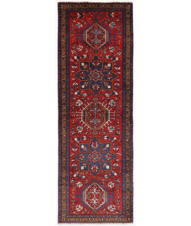 Hand Knotted Heriz Wool Rug 3'  0" x 8'  11" - No. AT14763