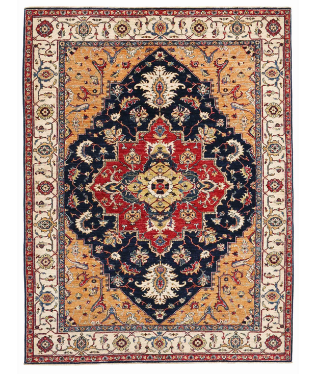 Hand Knotted Heriz Wool Rug 5'  9" x 7'  7" - No. AT15067