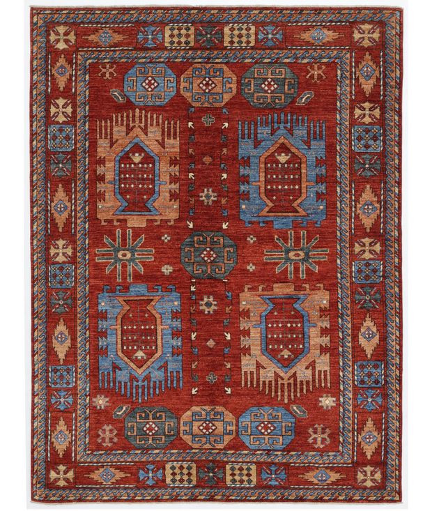 Hand Knotted Humna Wool Rug 6'  11" x 9'  2" - No. AT47289