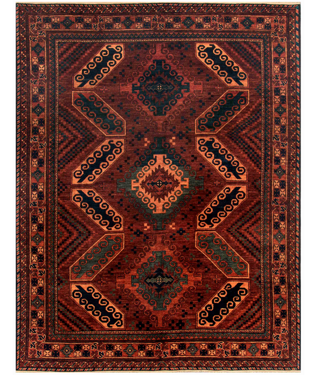 Hand Knotted Humna Wool Rug 8'  3" x 10'  7" - No. AT53340