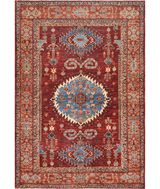 Hand Knotted Humna Wool Rug 5'  9" x 8'  5" - No. AT88286