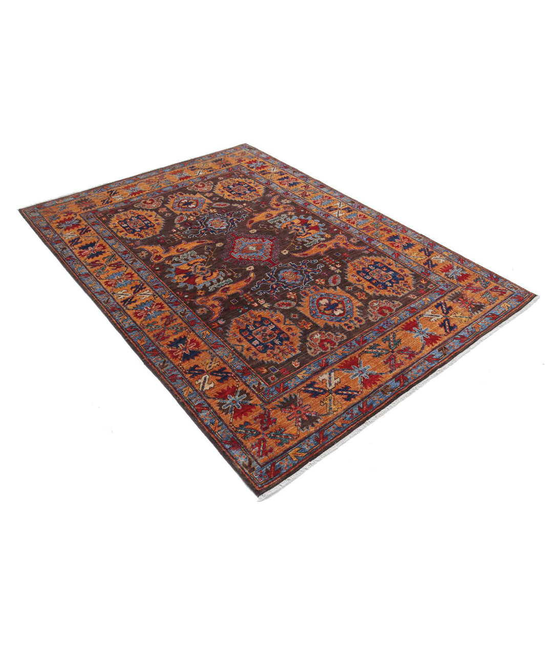 Hand Knotted Nomadic Caucasian Humna Wool Rug 5' 0" x 6' 10" - No. AT722768