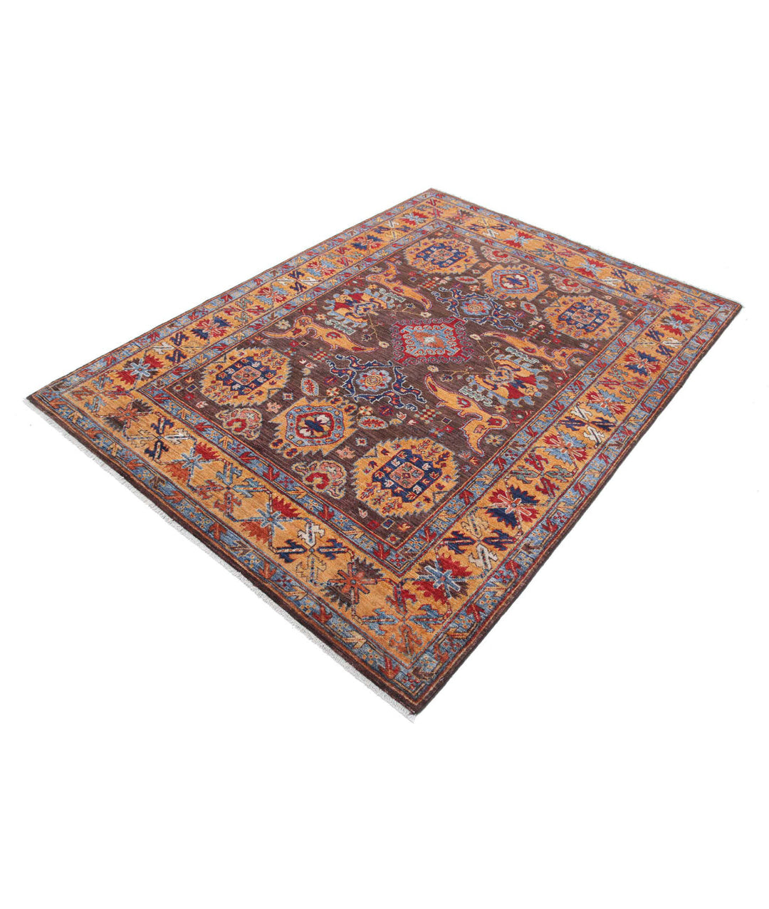 Hand Knotted Nomadic Caucasian Humna Wool Rug 5' 0" x 6' 10" - No. AT722768