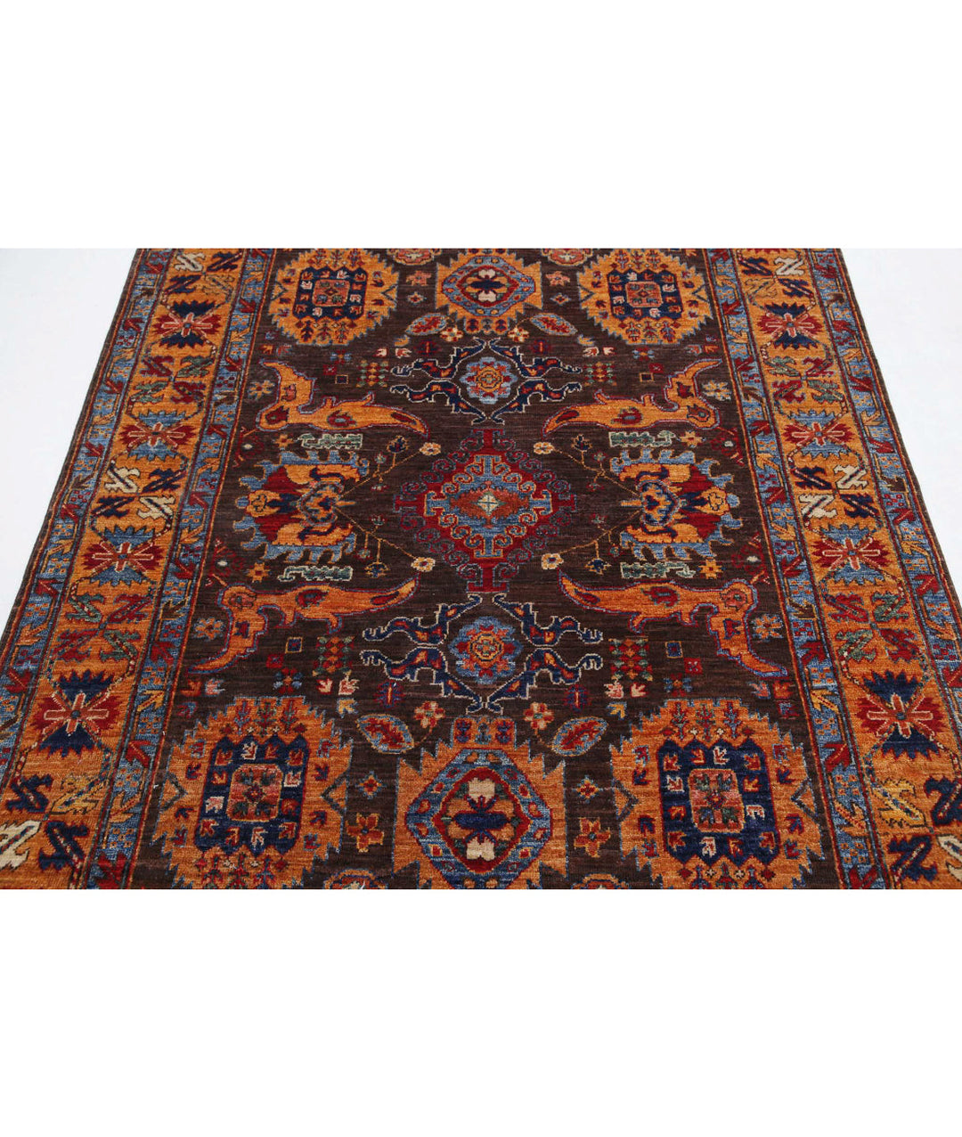 Hand Knotted Nomadic Caucasian Humna Wool Rug 5' 0" x 6' 10" - No. AT722768