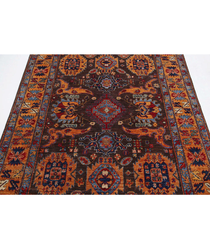 Hand Knotted Nomadic Caucasian Humna Wool Rug 5' 0" x 6' 10" - No. AT722768