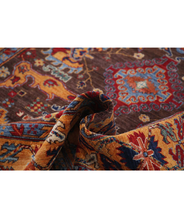 Hand Knotted Nomadic Caucasian Humna Wool Rug 5' 0" x 6' 10" - No. AT722768