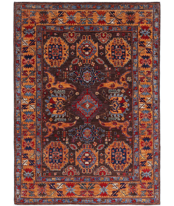 Hand Knotted Nomadic Caucasian Humna Wool Rug 5' 0" x 6' 10" - No. AT722768
