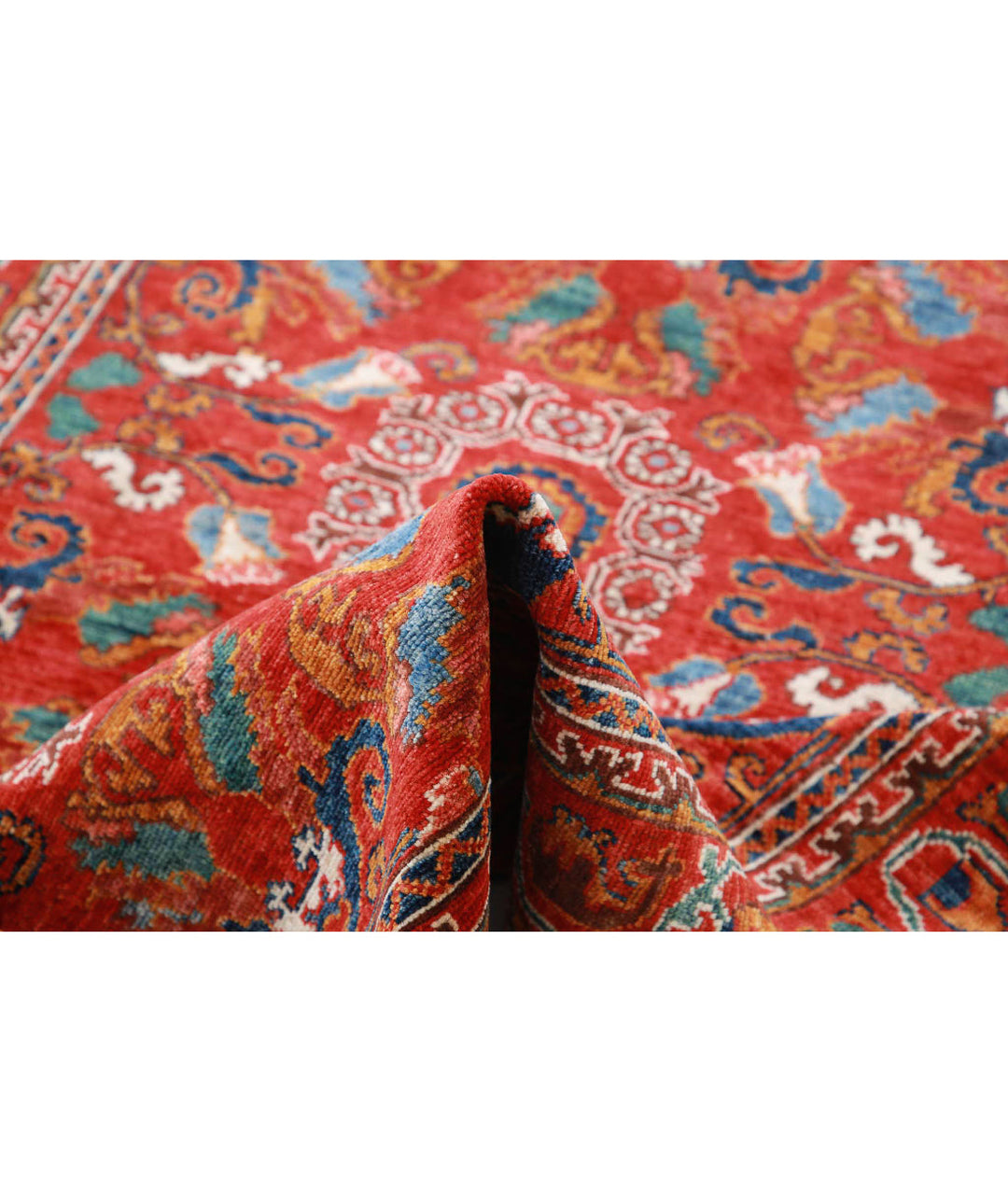 Hand Knotted Nomadic Caucasian Humna Wool Rug 4' 1" x 5' 10" - No. AT676634