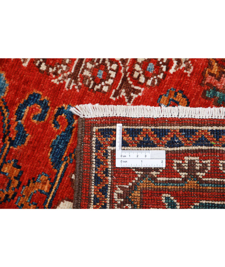 Hand Knotted Nomadic Caucasian Humna Wool Rug 4' 1" x 5' 10" - No. AT676634