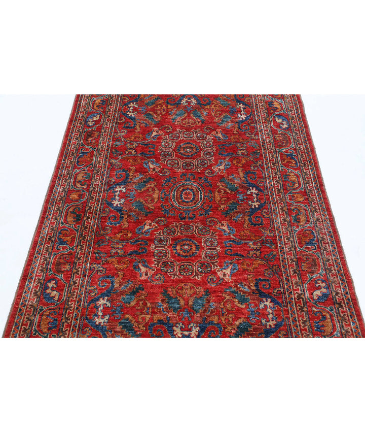 Hand Knotted Nomadic Caucasian Humna Wool Rug 4' 0" x 6' 1" - No. AT377725