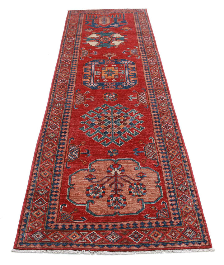 Hand Knotted Nomadic Caucasian Humna Wool Rug 2' 8" x 9' 11" - No. AT827493