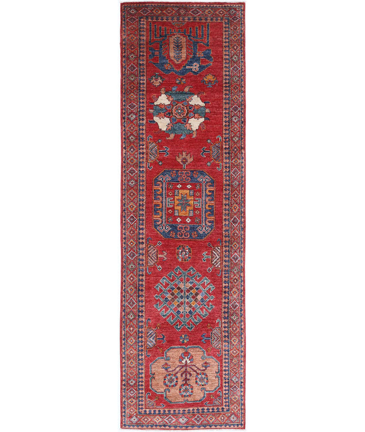 Hand Knotted Nomadic Caucasian Humna Wool Rug 2' 8" x 9' 11" - No. AT827493
