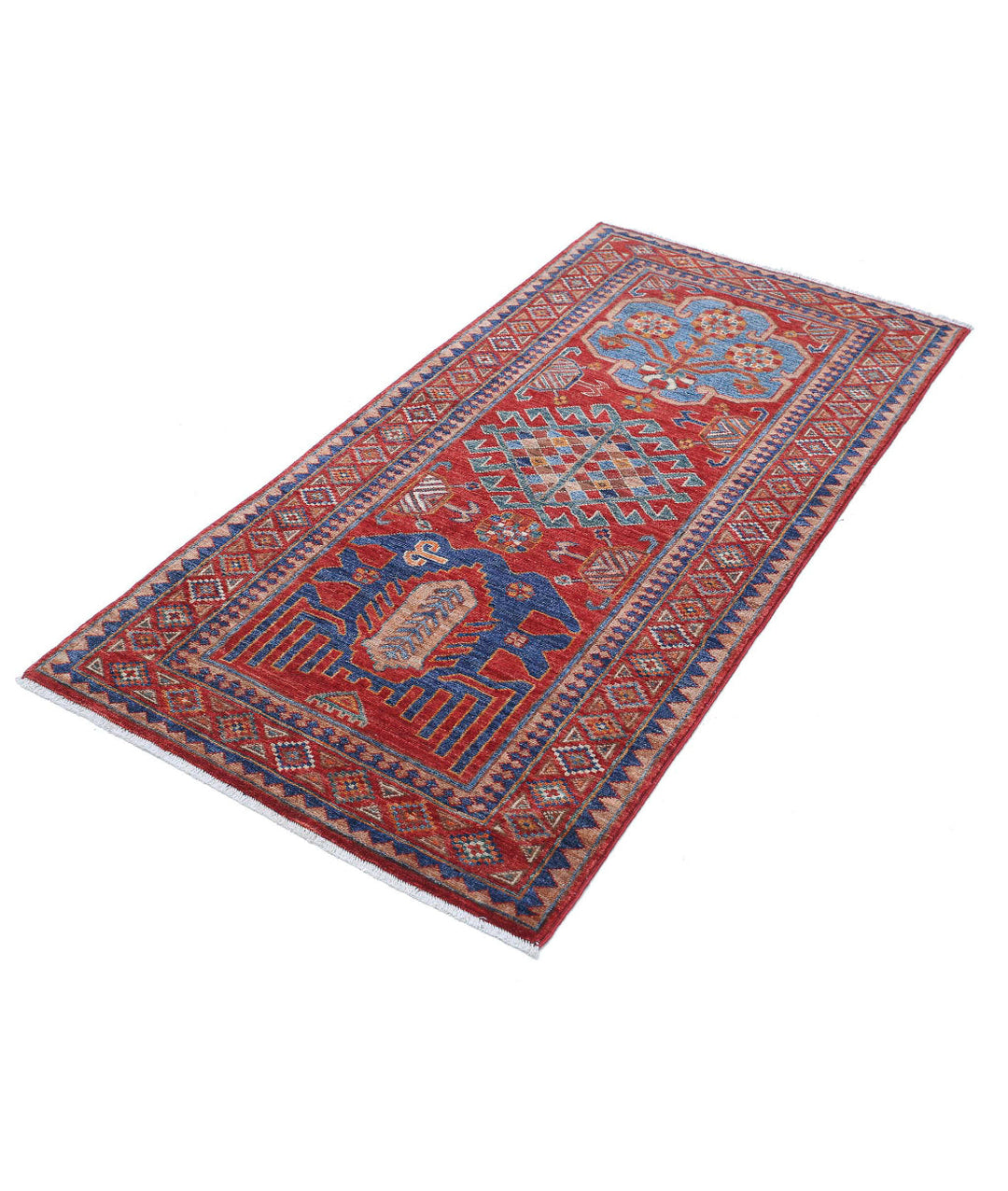 Hand Knotted Nomadic Caucasian Humna Wool Rug 2' 11" x 5' 9" - No. AT525322