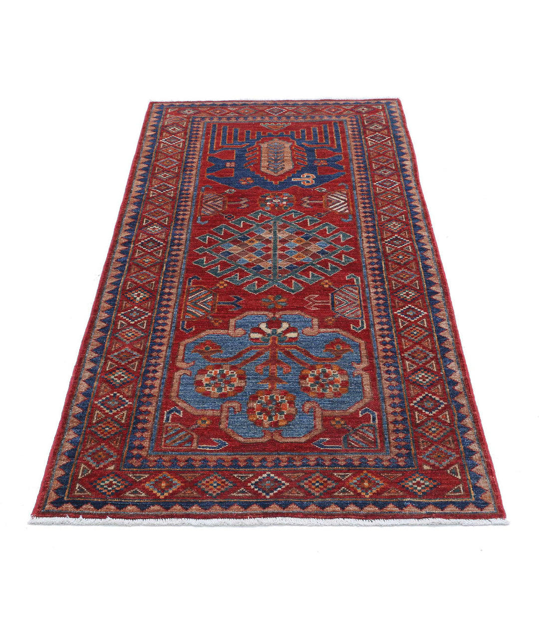 Hand Knotted Nomadic Caucasian Humna Wool Rug 2' 11" x 5' 9" - No. AT525322