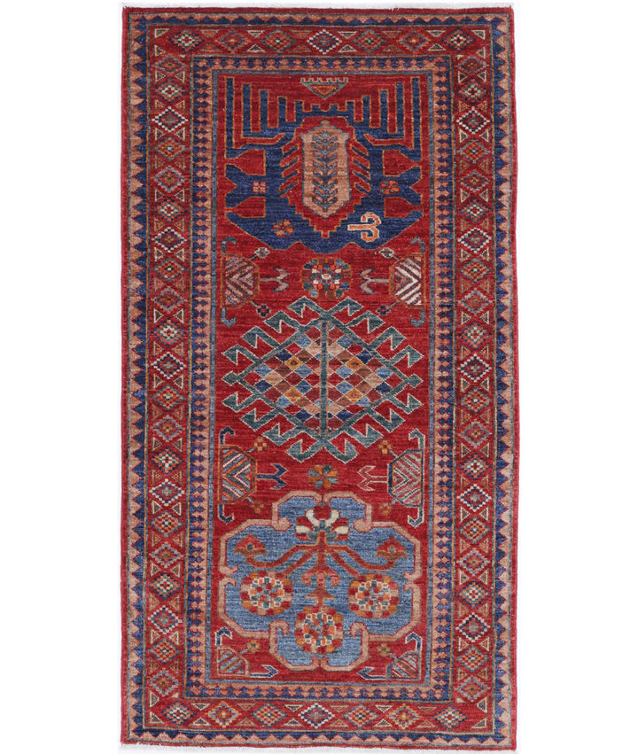 Hand Knotted Nomadic Caucasian Humna Wool Rug 2' 11" x 5' 9" - No. AT525322