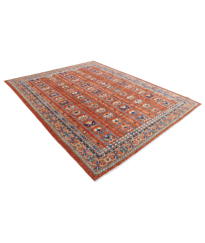 Hand Knotted Nomadic Caucasian Humna Wool Rug 7' 10" x 9' 9" - No. AT56695
