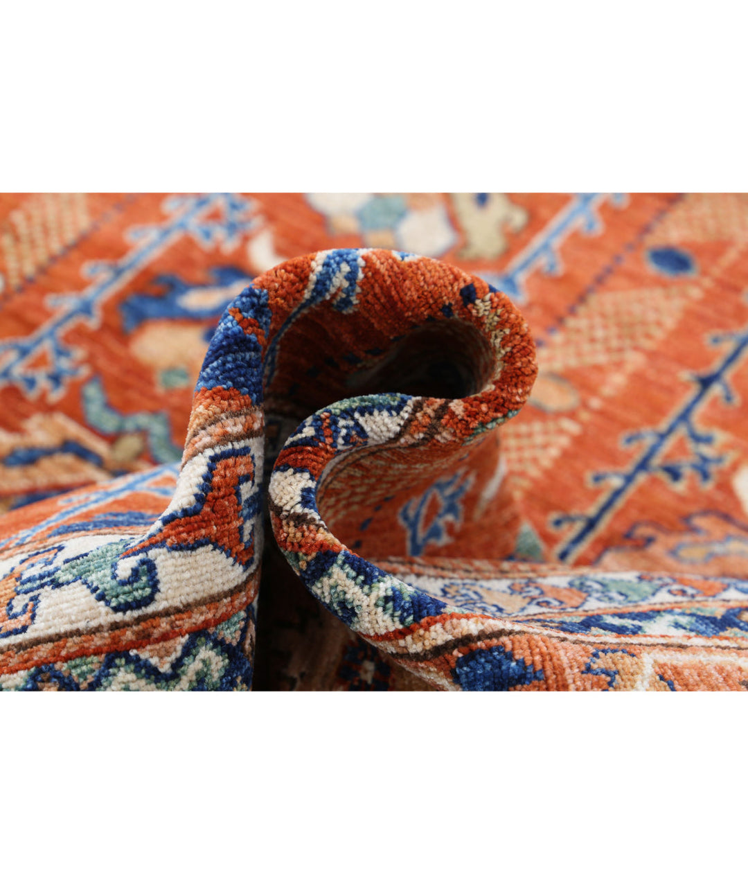 Hand Knotted Nomadic Caucasian Humna Wool Rug 7' 10" x 9' 9" - No. AT56695
