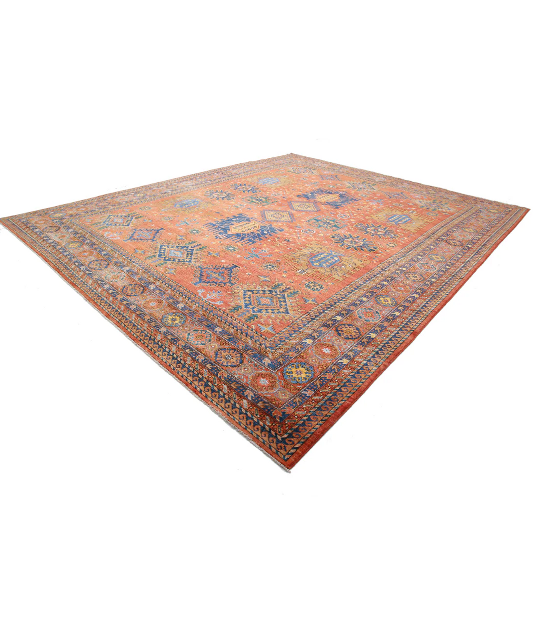 Hand Knotted Humna Wool Rug 13' 6" x 16' 2" - No. AT91343