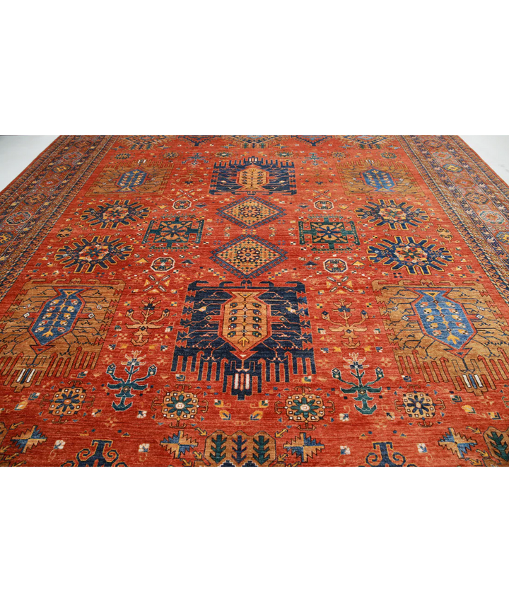 Hand Knotted Humna Wool Rug 13' 6" x 16' 2" - No. AT91343