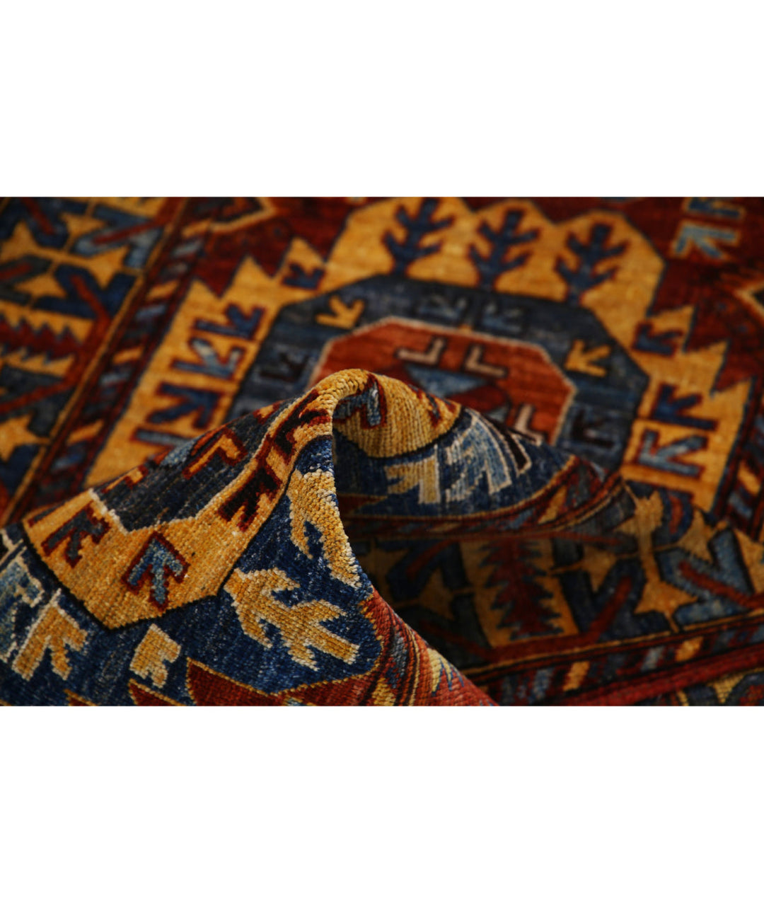 Red Afghan Tribal Rug 2' 10" x 9' 5" Hand-Knotted | No. AT17199