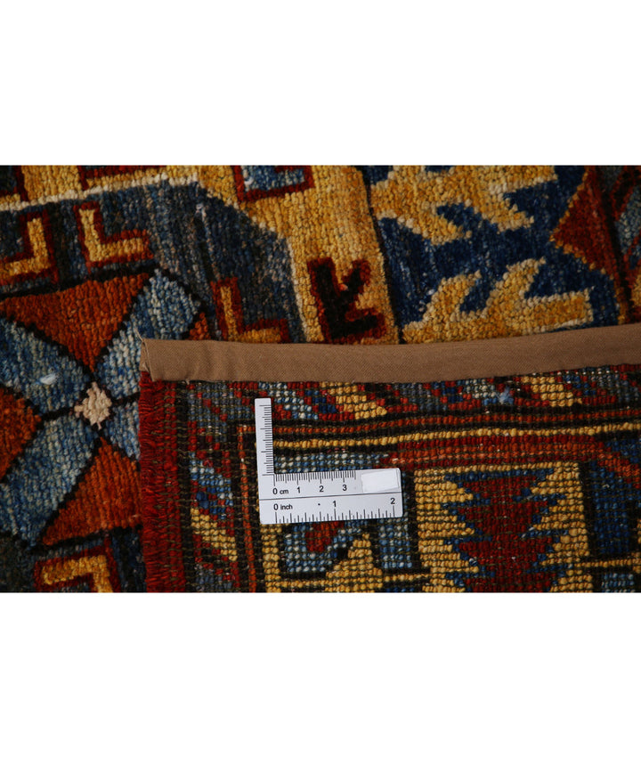 Red Afghan Tribal Rug 2' 10" x 9' 5" Hand-Knotted | No. AT17199