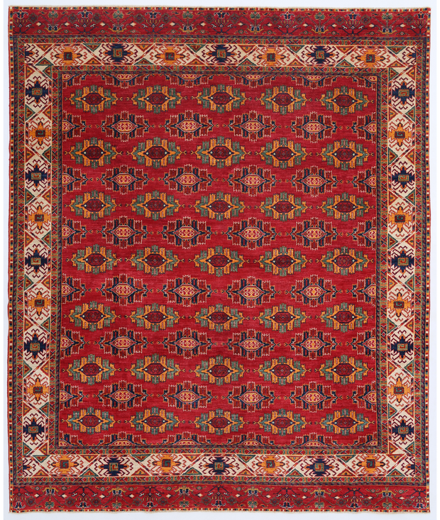 Hand Knotted Humna Wool Rug 8'  3" x 9'  9" - No. AT60214