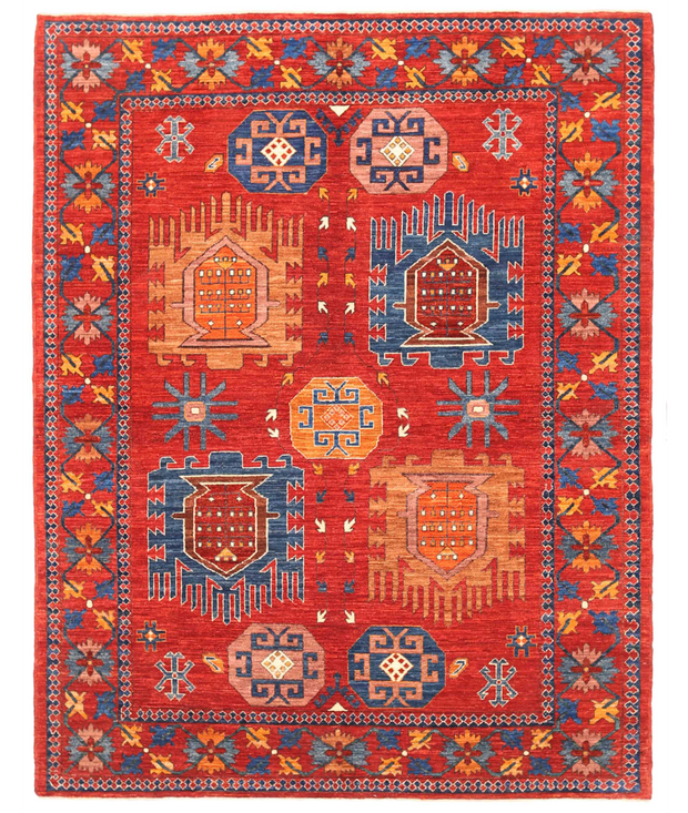 Hand Knotted Humna Wool Rug 6'  9" x 8'  8" - No. AT12187