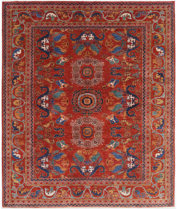 Hand Knotted Humna Wool Rug 8'  2" x 10'  0" - No. AT16009