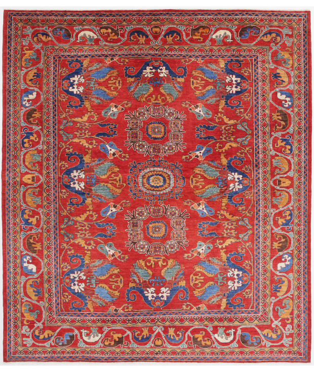 Hand Knotted Humna Wool Rug 8'  2" x 9'  5" - No. AT62708