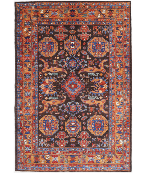 Hand Knotted Humna Wool Rug 6'  0" x 8'  1" - No. AT93282