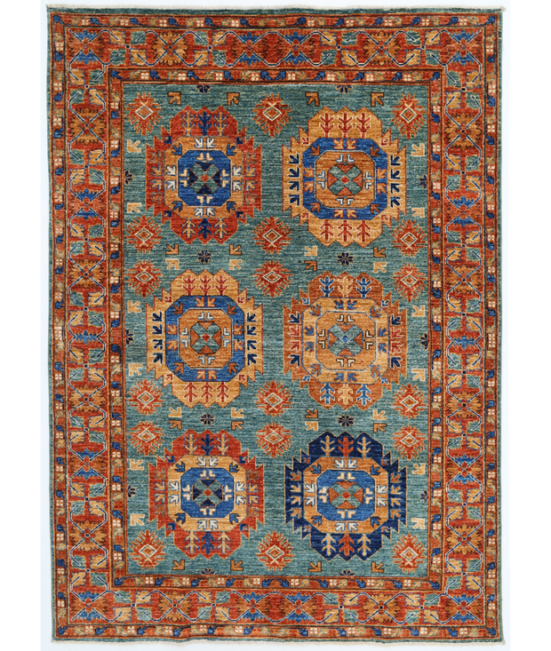 Hand Knotted Humna Wool Rug 4'  9" x 6'  6" - No. AT92142