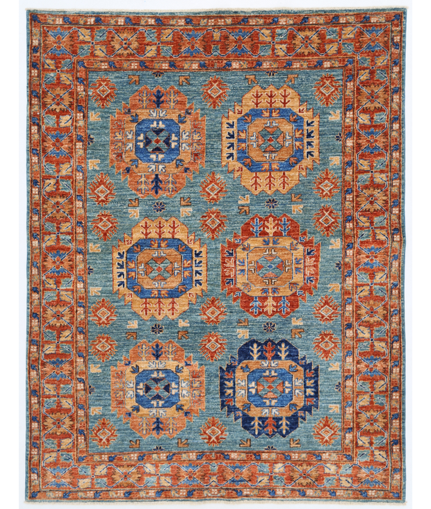 Hand Knotted Humna Wool Rug 4'  11" x 6'  6" - No. AT43895