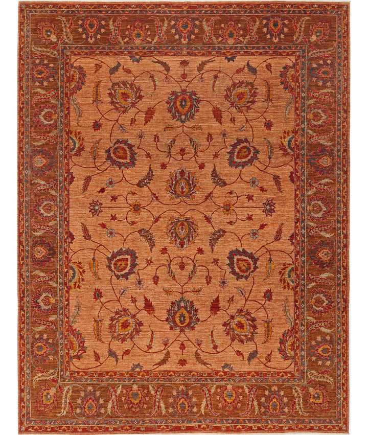 Hand Knotted Nomadic Caucasian Humna Wool Rug 10' 8" x 13' 10" - No. AT486259