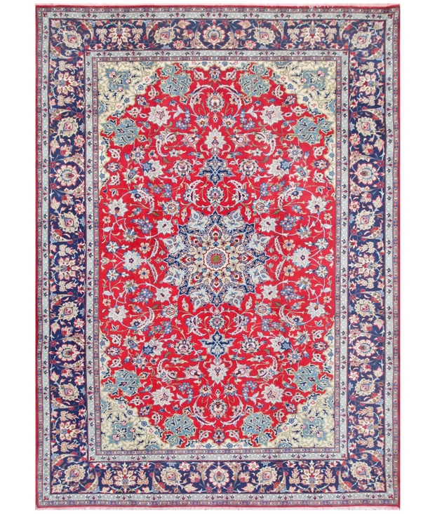 Hand Knotted Isfahan Wool Rug 10'  1" x 14'  2" - No. AT38161