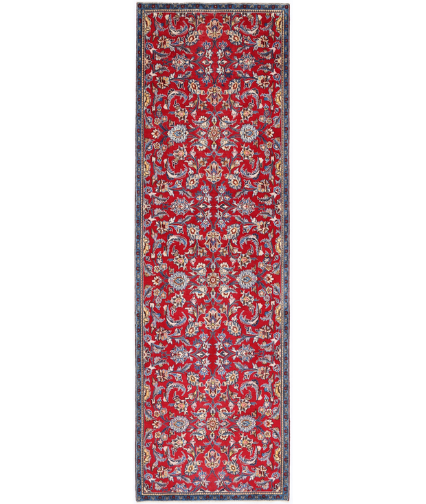 Hand Knotted Isfahan Wool Rug 3'  4" x 10'  10" - No. AT92261
