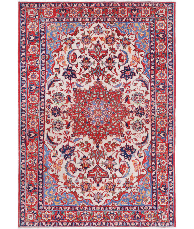 Hand Knotted Oriental Isfahan Wool Rug 3' 3" x 4' 10" - No. AT42092