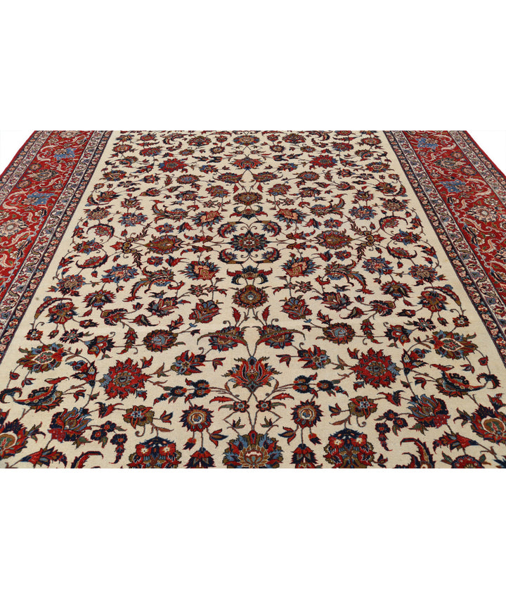 Afghan Isfahan Rug 10' 9" x 14' 6" Hand-Knotted | No. AT18197