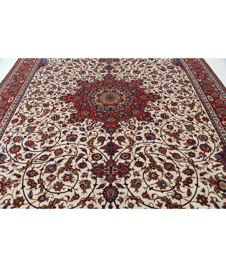 Afghan Isfahan Rug 10' 3" x 14' 7" Hand-Knotted | No. AT90141