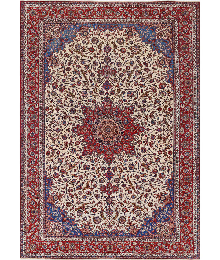 Afghan Isfahan Rug 10' 3" x 14' 7" Hand-Knotted | No. AT90141