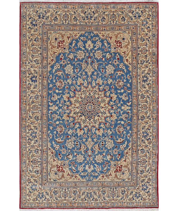 Hand Knotted Masterpiece Oriental Isfahan Wool & Silk Rug 3' 5" x 5' 2" - No. AT51732