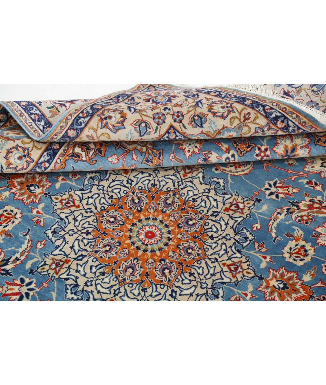 Hand Knotted Masterpiece Oriental Isfahan Wool & Silk Rug 3' 6" x 5' 4" - No. AT459028