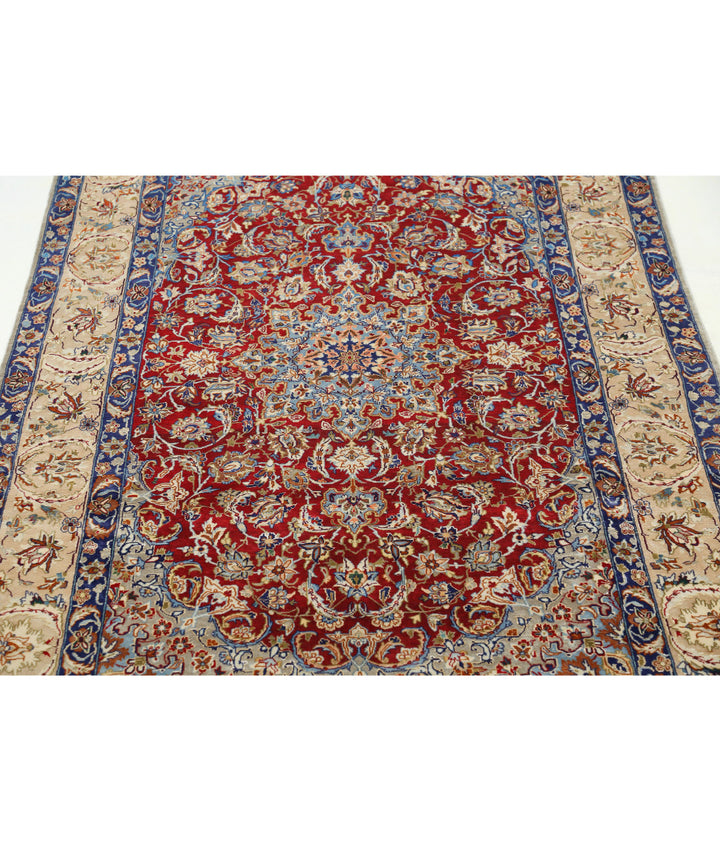 Afghan Isfahan Rug 3' 7" x 5' 8" Hand-Knotted | No. AT26399