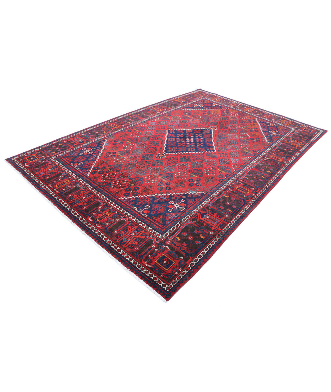 Afghan Josheghan Rug 7' 0" x 10' 7" Hand-Knotted | No. AT24384