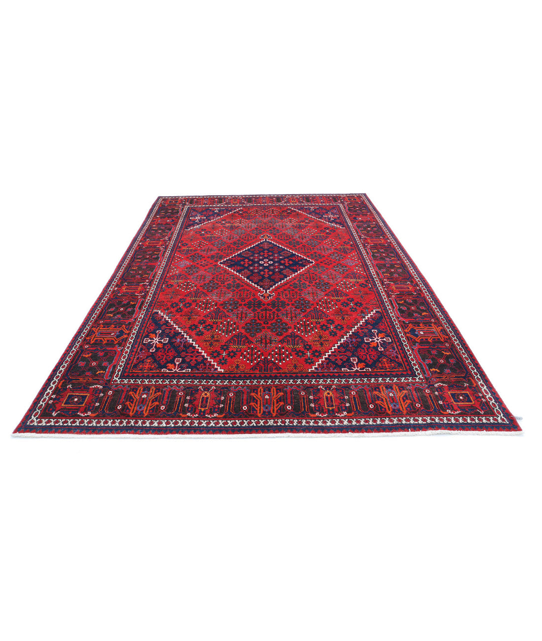 Afghan Josheghan Rug 7' 0" x 10' 7" Hand-Knotted | No. AT24384
