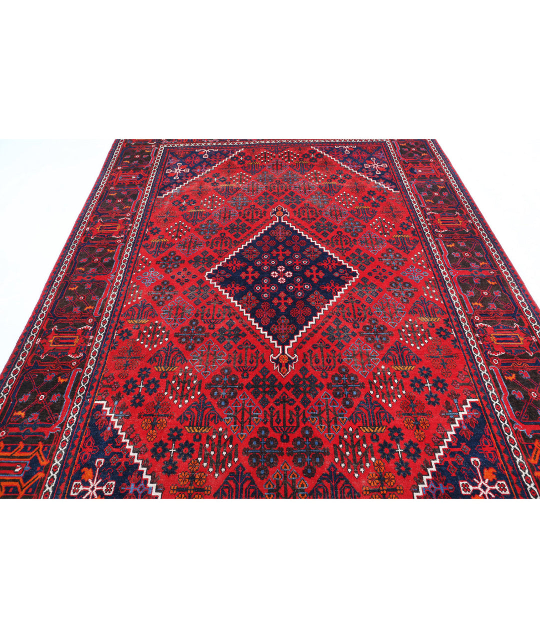 Afghan Josheghan Rug 7' 0" x 10' 7" Hand-Knotted | No. AT24384
